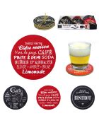 4 sottobicchieri in colori casuali - D.10 cm