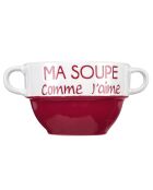 Bol à soupe avec anses coloris aléatoire - 550 ml