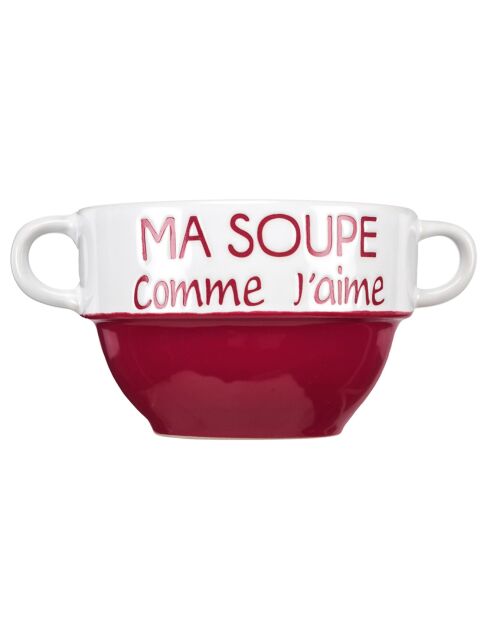 Bol à soupe avec anses coloris aléatoire - 550 ml