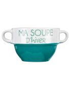 Bol à soupe avec anses coloris aléatoire - 550 ml