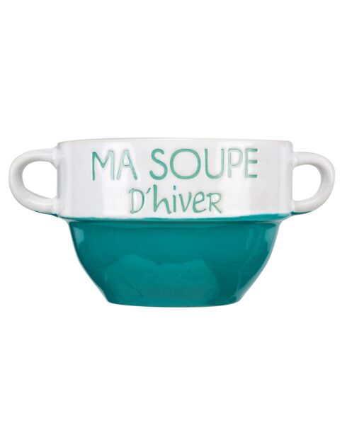 Bol à soupe avec anses coloris aléatoire - 550 ml