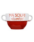 Bol à soupe avec anses coloris aléatoire - 550 ml