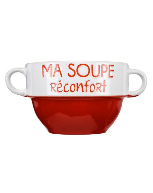 Bol à soupe avec anses coloris aléatoire - 550 ml