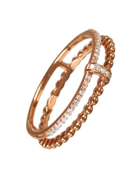 Bague For Life Diamants 0.07 ct or rose