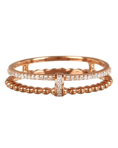 Bague For Life Diamants 0.07 ct or rose