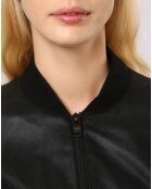 Veste en Cuir Agathe noire