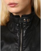 Veste en Cuir Gema noire