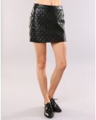 Jupe en Cuir courte Jasmine noire