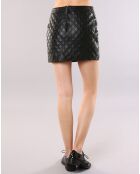 Jupe en Cuir courte Jasmine noire