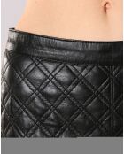 Jupe en Cuir courte Jasmine noire
