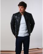 Doudoune en Cuir Brad noire