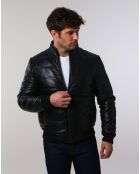 Doudoune en Cuir Brad noire