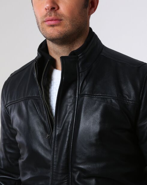 Parka en Cuir Aron noire