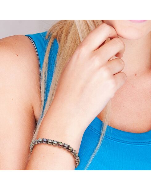 Bracelet Rang Perles d'Eau Douce noires