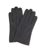 Gants en Cuir d'Agneau doublure Laine & Coton noirs