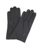 Gants en Cuir d'Agneau doublure Laine & Coton noirs