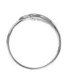 0.04 ct witgouden diamanten dubbele golfring