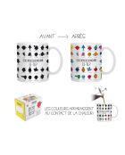 Mug couleur changeante à la chaleur Mr & Mme multicolore - 12x8.5x10 cm