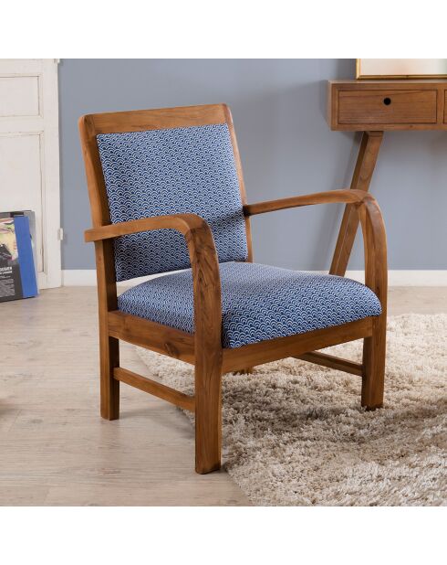 Fauteuil Scandi bleu - 61x63x80.5 cm