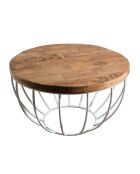 Table basse Kenzo marron - D.60xH.34.5 cm