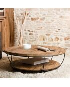 Table basse Kenzo marron - D.100xH.35 cm