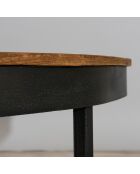 Table basse Léa marron - D.90xH.35 cm