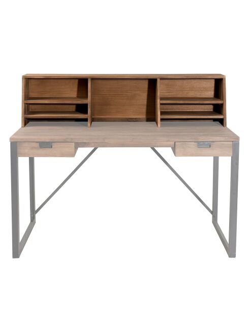 Complément étagères pour bureau Kaza marron - 140x30x35 cm