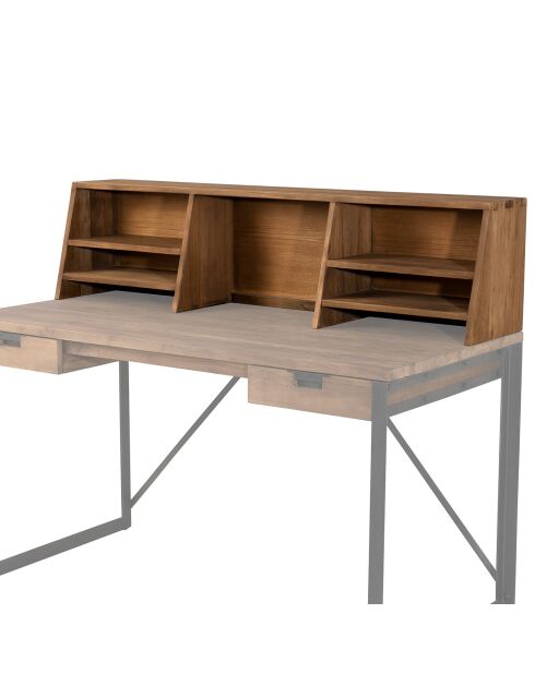 Complément étagères pour bureau Kaza marron - 140x30x35 cm
