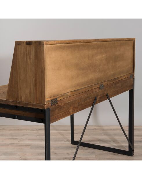 Complément étagères pour bureau Kaza marron - 140x30x35 cm