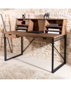 Complément étagères pour bureau Kaza marron - 140x30x35 cm