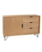 Buffet 1 porte & 3 tiroirs Margaux marron - 115x34.5x74.5 cm