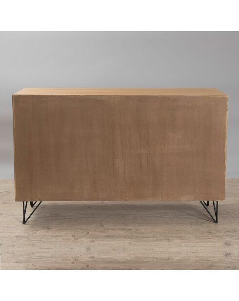 Buffet 1 porte & 3 tiroirs Margaux marron - 115x34.5x74.5 cm