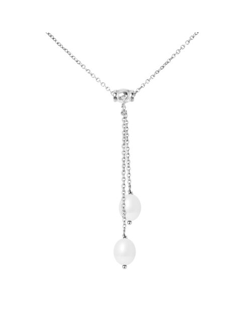Collier Talisman Toi & Moi Argent Perles d'Eau Douce blanches