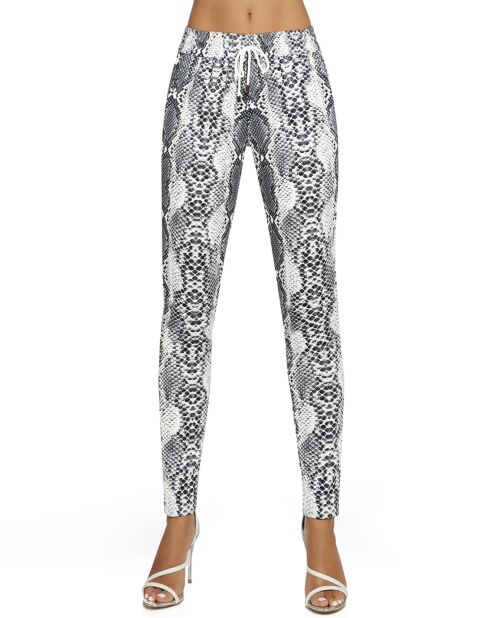 Pantalon Naya  200 deniers serpent gris