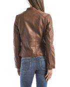Veste en Cuir Alazeia cognac