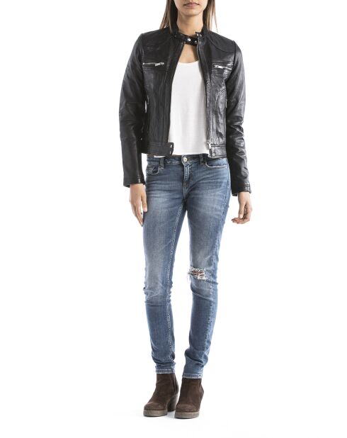 Veste en Cuir Madeira noire
