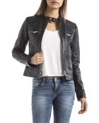 Veste en Cuir Madeira noire