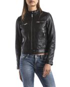 Veste en Cuir Madeira noire