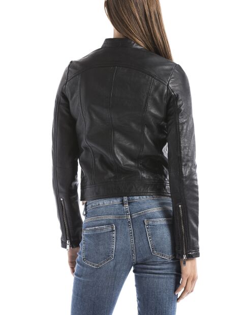 Veste en Cuir Madeira noire