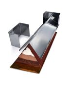 Moule à buche triangulaire argent - 31x10 cm
