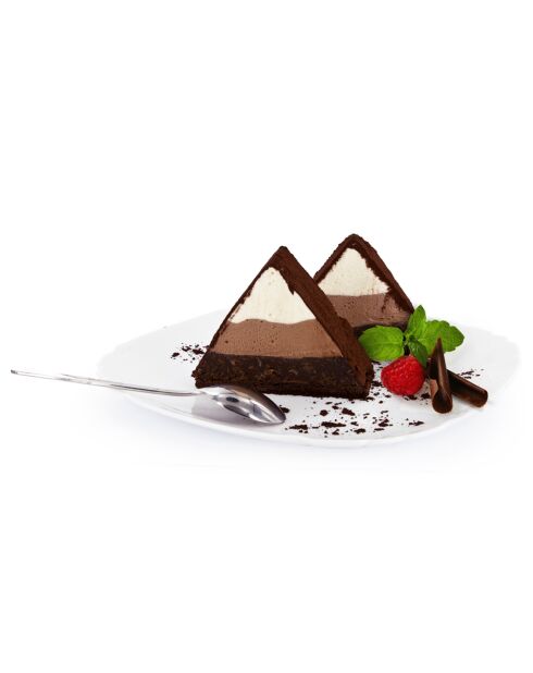 Moule à buche triangulaire argent - 31x10 cm
