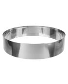 Cadre pâtissier rond 3 tailles argenté - 26x26x5 cm