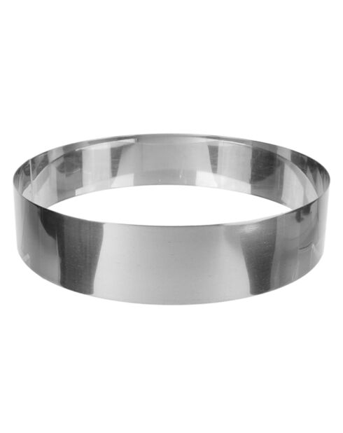Cadre pâtissier rond 3 tailles argenté - 26x26x5 cm