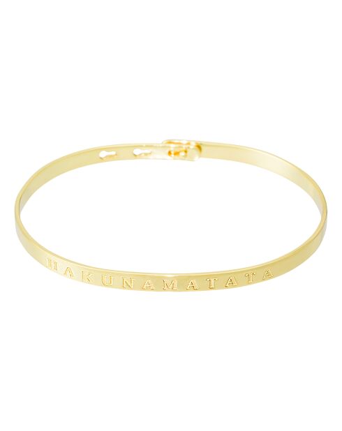 Hakunamatata gouden koperen armband