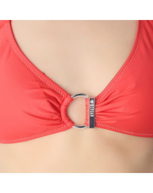 Haut de maillot de bain rouge