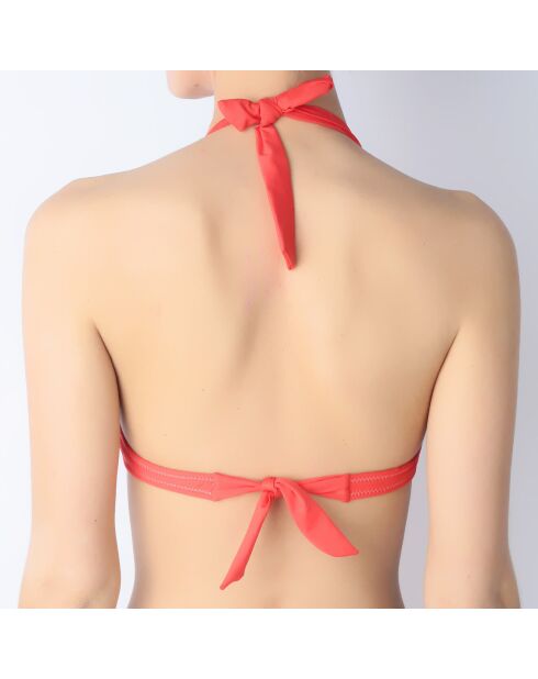 Haut de maillot de bain rouge