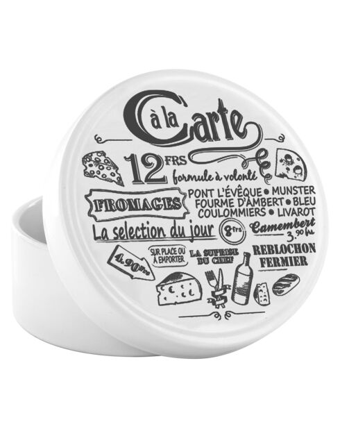 Boite à camembert en céramique coloris aléatoire - D.13 cm