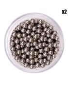 Billes nettoyantes pour carafe à décanter argentées - D.4.5xH.2.5 cm