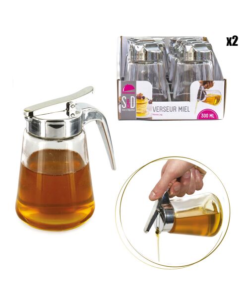 Verseur miel transparent - 350 ml