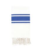 St Tropez Traditional Fouta wit/Grieks blauw - 100x200 cm